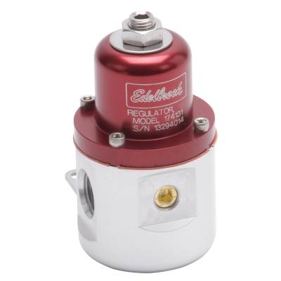 Edelbrock - Edelbrock 174131 Carbureted Adjustable Bypass Fuel Pressure Regulator 160GPH Red
