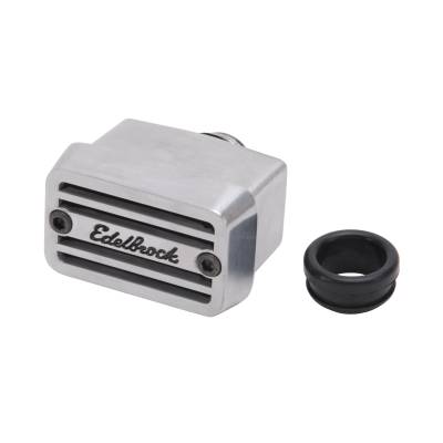 Edelbrock - Edelbrock 4204 Elite Push-in Breather Polished Die Cast AL. Short