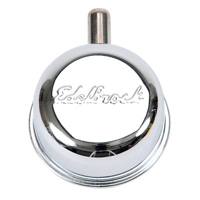 Edelbrock - Edelbrock 4410 Signature Series Chrome Round Push-in Breather w/90 Vent Nipple