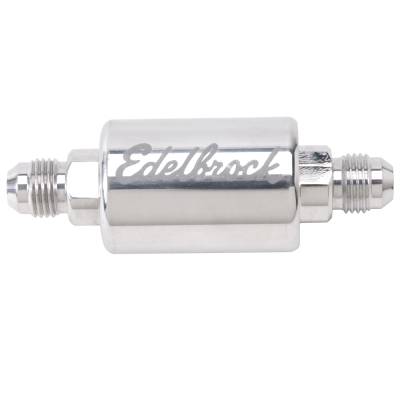 Edelbrock - Edelbrock 8129 Replacement Fuel Filter Polished Aluminum for PN[8128/8131]