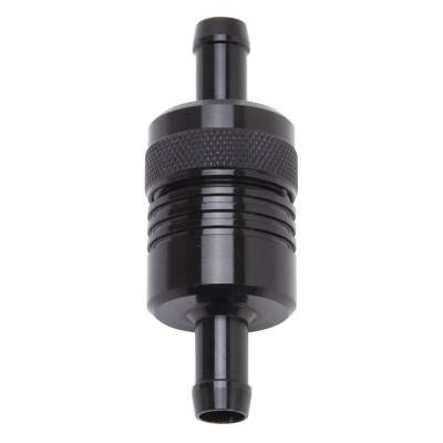 Edelbrock - Edelbrock 8157 3" Aluminum Street Fuel Filter Black Finish