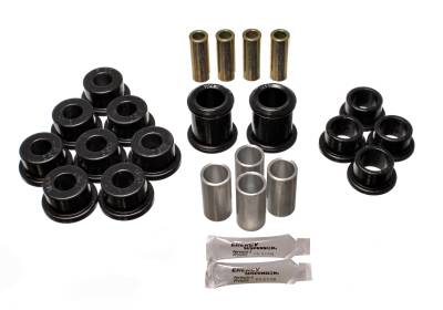 Energy Suspension - Energy Suspension 3.3142G Control Arm Bushing Set Front Polyurethane Black