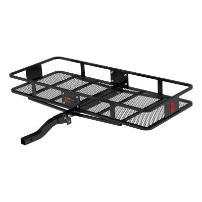 CURT - CURT 18153 60" x 24" Black Steel Basket Cargo Carrier Folding 2" Shank 500 lbs