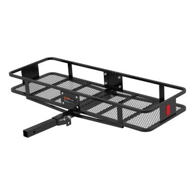 CURT - CURT 18151 60" x 20" Black Steel Basket Cargo Carrier Folding 2" Shank 500 lbs