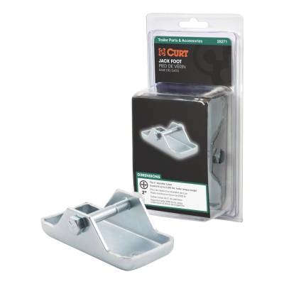 CURT - CURT 28271 Bolt-On Jack Foot for 2" Tube 2000 lbs Packaged