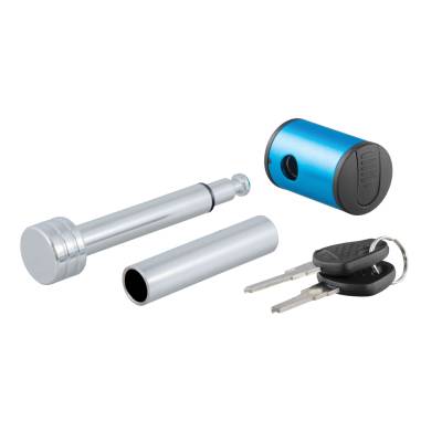 CURT - CURT 23506 1/2" Hitch Lock 5/8" Adapter 1.25" Or 2" Receiver Right-Angle Chrome