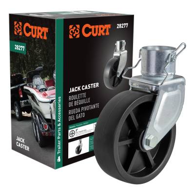 CURT - CURT 28277 6" Jack Caster for 2" Tube 1200 lbs Packaged