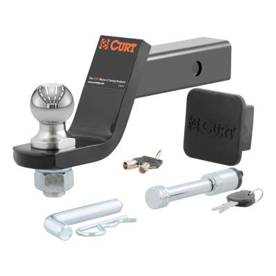 CURT - CURT 45554 Towing Starter Kit w/2" Ball 2" Shank 7500 lbs 4" Drop