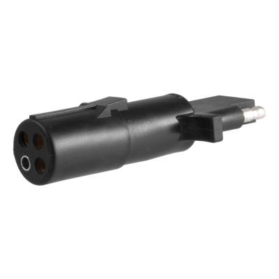 CURT - CURT 58414 Electrical Adapter 4-Way Round Vehicle To 4-Way Flat Trailer