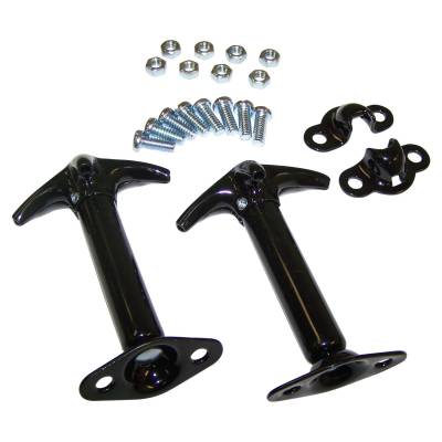 Crown Automotive Jeep Replacement - Crown Automotive 488601 Black Hood Catch Set for 41-95 Jeep MB/CJ/YJ