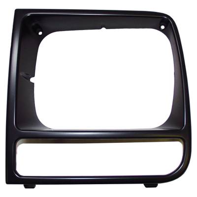 Crown Automotive Jeep Replacement - Crown Automotive 55055137 Black Headlamp Bezel for 97-01 Jeep Cherokee XJ