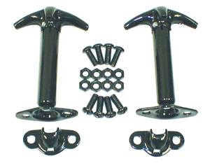 Rugged Ridge - Rugged Ridge 11210.01 Hood Catch Kit Black for 41-95 Jeep CJ/Wrangler YJ