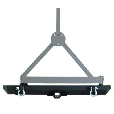 Smittybilt - Smittybilt 76651D-01 SRC Rear Bumper Only w/D-Ring for 87-06 Jeep YJ/TJ/LJ