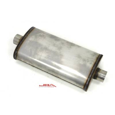 JBA Racing Headers - JBA Headers 40-302201 3" Center/Center Chambered 304 SS Muffler Universal