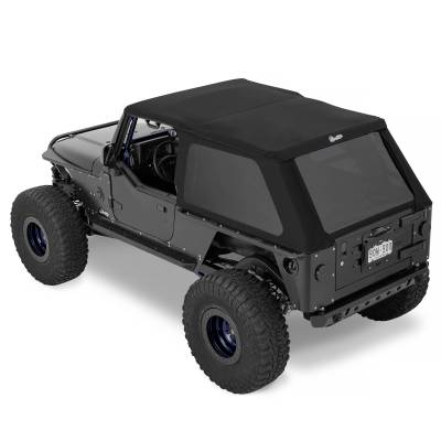 Bestop - Bestop 56821-17 Trektop Slantback Soft Top Black Twill for 04-06 Wrangler TJ