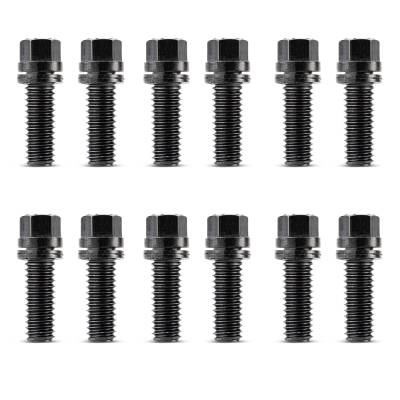 Proform - Proform 66753 Wedge-Locking Header Bolts Hex Head 3/8 Diam 1" Black Oxide 12Pc