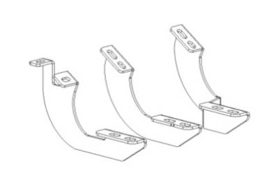 Go Rhino - Go Rhino 6944326 V-Series V3/RB30/RB Slim Side Steps Mounting Brackets