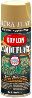 Krylon - Krylon 4291 Fusion Spray Paint for Plastic 12oz Flat Beige/Tan