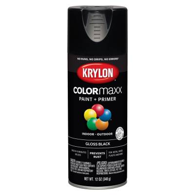 Krylon - Krylon 5505 COLORmaxx Paint + Primer 12oz Gloss Black