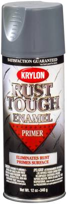 Krylon - Krylon RTA9205 Rust Tough Aerosol Spray Paint Primer 12oz Gray Primer