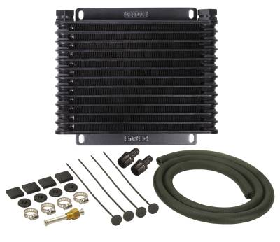 Derale - Derale 13613 13 Row Series 9000 Plate & Fin Transmission Cooler Kit 1/2" NPT