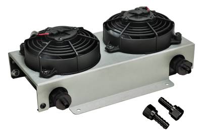 Derale - Derale 13740 19-Row Hyper-Cool Dual Cool Remote Fluid Cooler -6AN