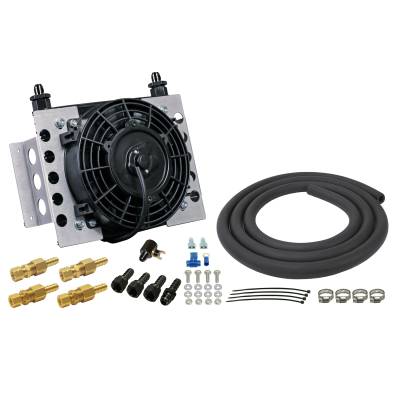 Derale - Derale 13950 15-Row Atomic Cool Plate & Fin Remote Transmission Cooler Kit -6AN