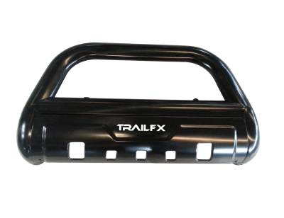 TrailFX - TrailFX B1521B Black Steel Bull Bar 3.5" w/Skid Plate