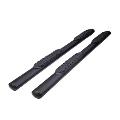 TrailFX - TrailFX A1554T 4" Oval Nerf Bar Side Steps Black Steel No End Caps Rocker Mount