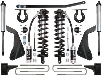 ICON Vehicle Dynamics - ICON K63112 Stage-2 4-5.5" Coilover Conversion Lift Kit for 05-07 Ford F250/F350
