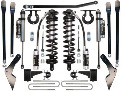ICON Vehicle Dynamics - ICON K63114 Stage-4 4-5.5" Coilover Conversion Lift Kit for 05-07 Ford F250/F350