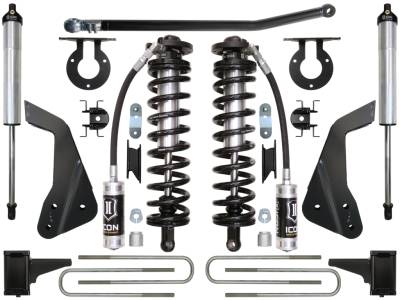 ICON Vehicle Dynamics - ICON K63122 Stage-2 4-5.5" Coilover Conversion Lift Kit for 08-10 Ford F250/F350