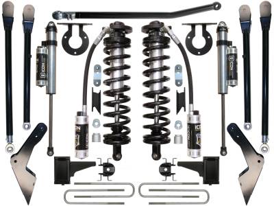 ICON Vehicle Dynamics - ICON K63124 Stage-4 4-5.5" Coilover Conversion Lift Kit for 08-10 Ford F250/F350