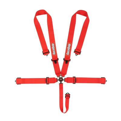 Racequip - RaceQuip 741011RQP Camlock 5 Point Harness Red 3" Lap/Shoulder 2" Sub