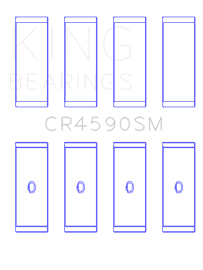 King Engine Bearings - King Engine Bearings CR4590SM0.25 Connecting Rod Bearing Set for Audi Aum AL