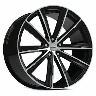 Vision Wheel - Vision Wheel 471V Splinter 20x9 5x112 32mm Gloss Black/Machined 471V2945GBMF32