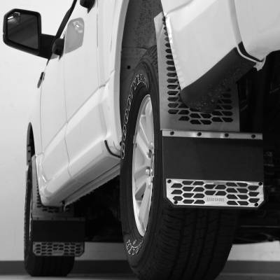 Putco - Putco 78110 Brushed SS HEX Mud Skins Front for 15-25 Ford F150