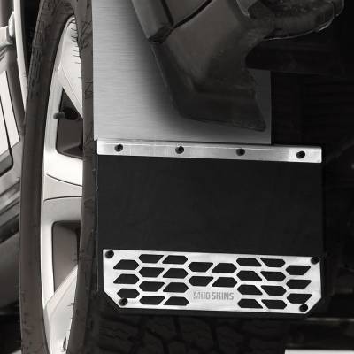 Putco - Putco 78404 Solid SS Brushed Mud Skins Rear for 09-19 RAM 1500