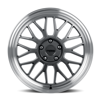 Katana - Katana Wheel KR06-188050GML KR06 18X8 5x100 40mm Gunmetal w/Machined Lip