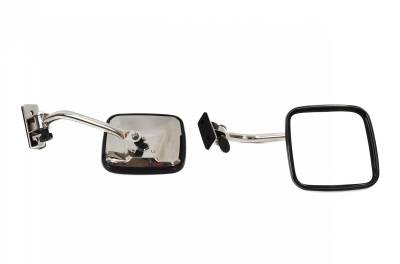 Kentrol - Kentrol 30496 Polished E-Z Detach Mirrors Pair for 97-18 Jeep Wrangler TJ/JK