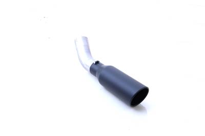 Gibson Performance Exhaust - Gibson Performance 616613B Black Ceramic Angle Edge Rolled Exhaust Tip