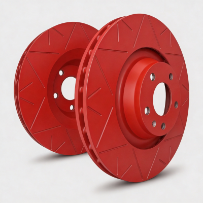 SP Performance - SP Performance V26-3024-R Peak Red Zinc Front Rotors 84-85 Mazda RX-7 GSL-SE