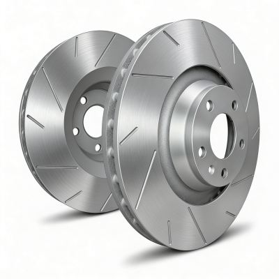 SP Performance - SP Performance T54-1114-P Slott SLVR Front Rotors 15-20 Ford Mustang GT/EcoBoost