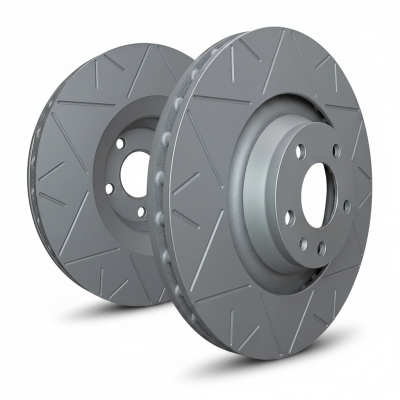 SP Performance - SP Performance V01-2754 Peak GREY Zinc Rear Brake Rotors 96-01 Audi A4 Quattro