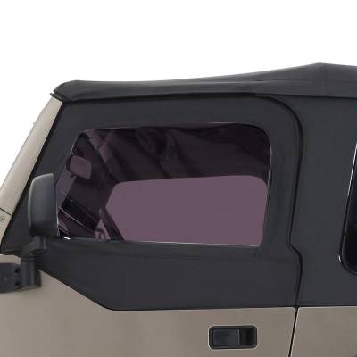 King 4WD - King 4wd 14019935T Half Soft Upper Doors Tinted for 97-06 Jeep Wrangler TJ Black
