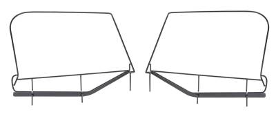 MasterTop - MasterTop 15422201 Upper Steel Door Frames Black Powdercoat for 97-06 WranglerTJ