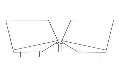 MasterTop - MasterTop 15422101 Upper Steel Door Frames Blk Powdercoat for 87-95 Wrangler YJ