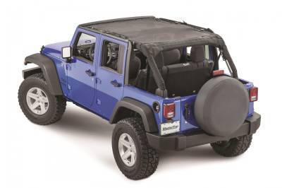 MasterTop - MasterTop 14221401 ShadeMaker Freedom Mesh Bimini Top Plus for 07-18 Jeep JK 4DR