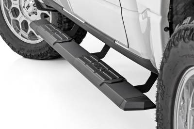 Rough Country Suspension Systems - Rough Country 65000 Black TR2 Side Step Bars for 19-26 RAM 1500/TRX Crew