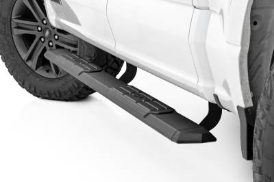 Rough Country Suspension Systems - Rough Country 45000 Black TR2 Side Step Bars for 15-26 F150/F250/F350 Crew